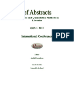 Book of Abstracts 2012