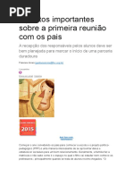 6 Pontos Importantes Sobre a Primeira Reunião Com Os Pais