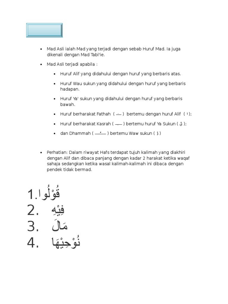 Pengertian Dan Contoh Mad Asli PDF Seni Disiplin Bahasa