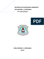 Analisis Kreteria Ketuntasan Minimum