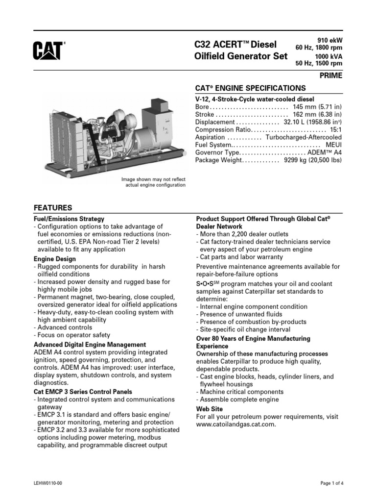 Cartepillar C32 Diesel Oilfield Generator Set | PDF | Diesel Engine ...