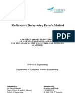 NM Project On Radioactive Decay Using Euler's Method