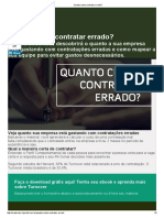 Quanto Custa Contratar Errado