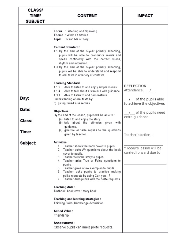 Y2 UNIT 4 Read Me A Story | PDF | Question | Teachers