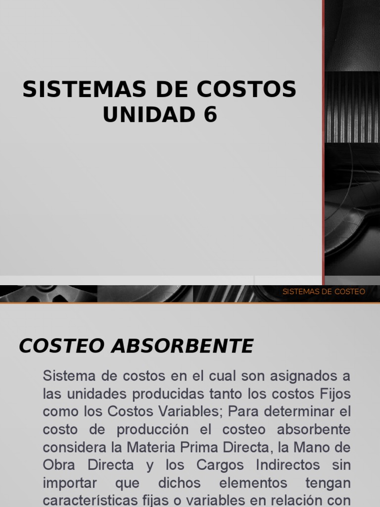 Comparativa de Costeo Directo y Absorbente | PDF | Costo | Inventario