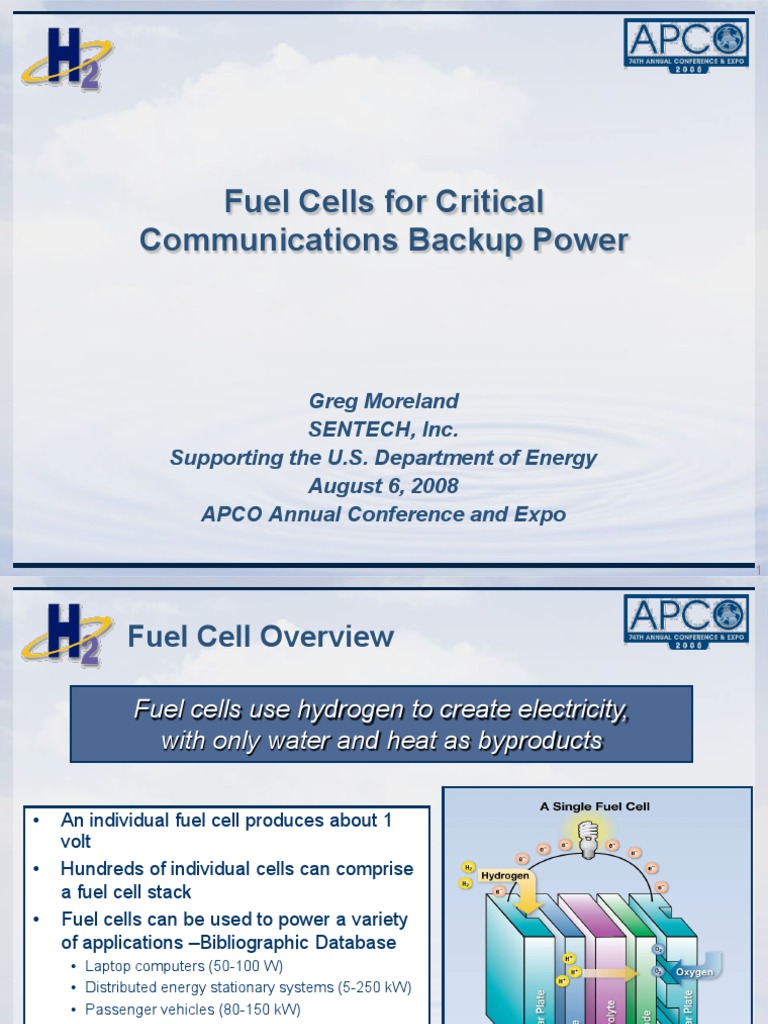 MT Moreland Apco Presentation Fuel Cell | PDF | Fuel Cell | Battery ...