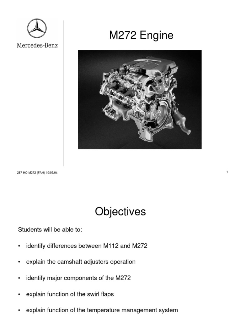 M272 Engine Overview and Specifications | PDF | Components | Internal ...