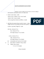 Summative Assessment Mark Scheme