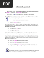 Subject-Verb Agreement Handout