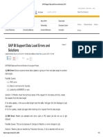 SAP BI Support Data Load 21 Errors and Solutions