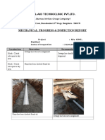 Mechanical Progress & Inspection Report: Civil-Aid Technoclinic PVT - LTD