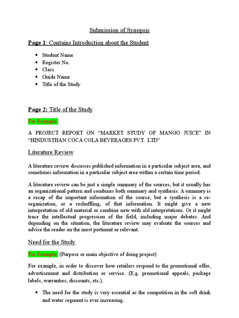 format-of-synopsis-and-report-project-points-to-remember-while