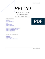 PFC 2D Online Manual Table of Contents