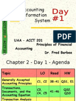 Accounting Information System: Uaa - Acct 201 Principles of Financial Accounting Dr. Fred Barbee