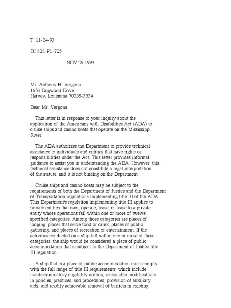US Department of Justice Civil Rights Division - Letter - Tal421 | PDF ...