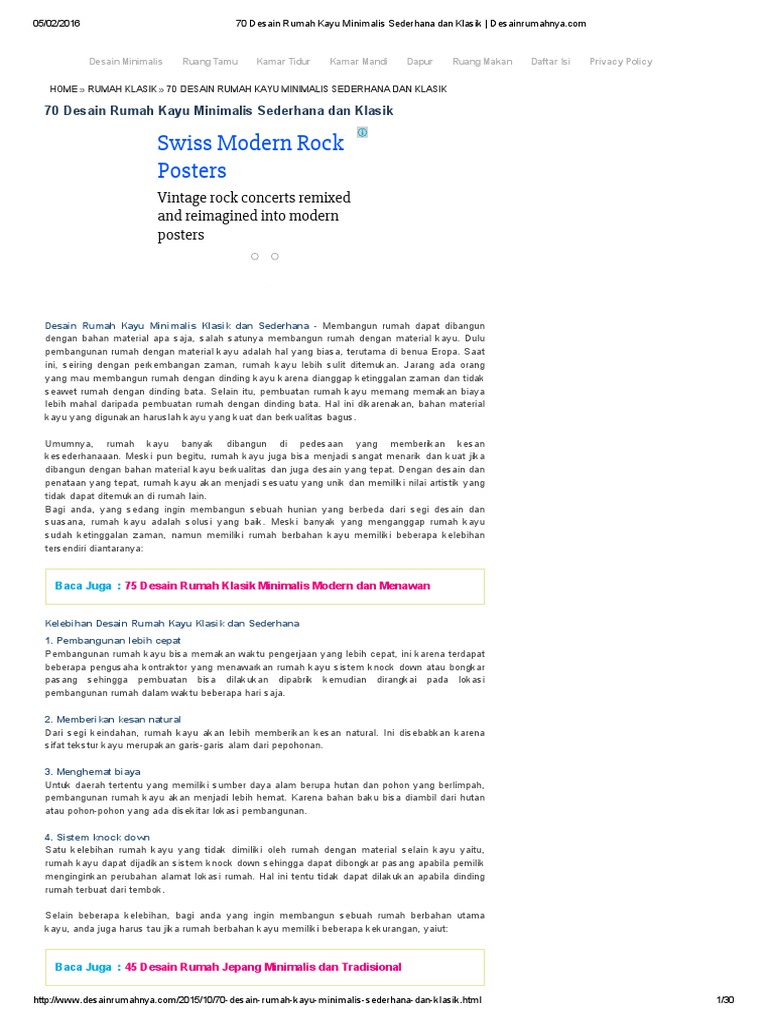 70 Desain Rumah Kayu Minimalis Sederhana Dan Klasik Desainrumahnya PDF 70 Desain Rumah Kayu Minimalis Sederhana Dan Klasik Desainrumahnya PDF