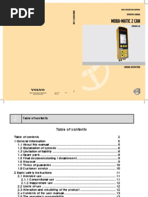 Operator S Manual Moba Matic 2 Can Safety Menu Puting