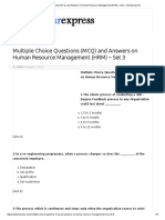 Multiple Choice Questions (MCQ) and Answers On Human Resource Management (HRM) - Set 3 - Scholarexpress