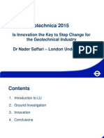 Geotechnica 2015 - Nader Saffari London Underground