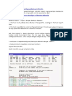 Cara Export & Import Konfigurasi Setingan Mikrotik