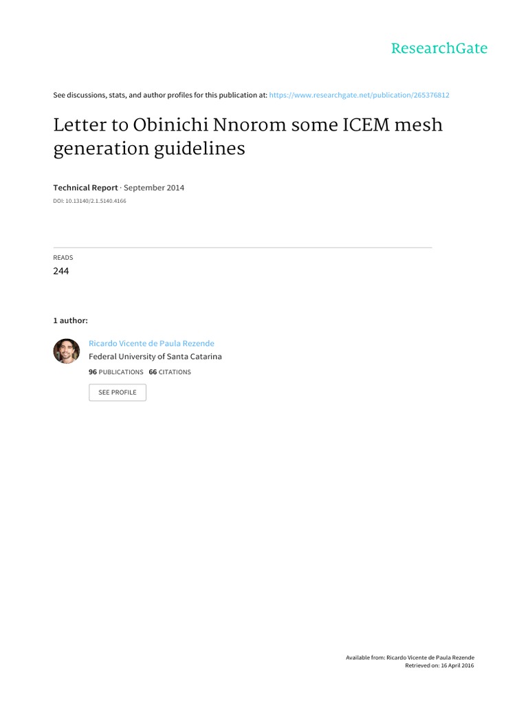 ICEM Mesh Generation | PDF