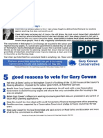 5 Good Reasons to Vote for Gary Cowan