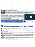 5 Good Reasons To Vote For Gary Cowan