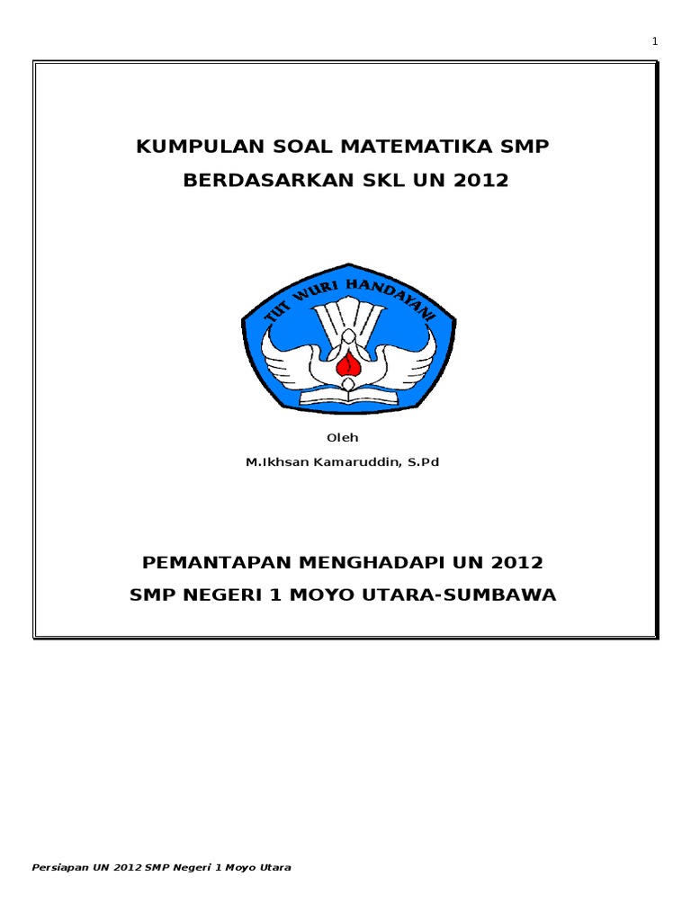80431443 PREDIKSI Paket Soal  Matematika  Smp  UN  2020 pdf 
