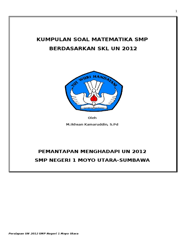80431443 PREDIKSI Paket Soal Matematika Smp UN 2020 pdf 80431443 PREDIKSI Paket Soal Matematika Smp UN 2020 pdf