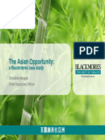 The Asian Opportunity:: A Blackmores Case Study