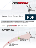 Largest Sports Content Site in India: Corporate Profile June 2014