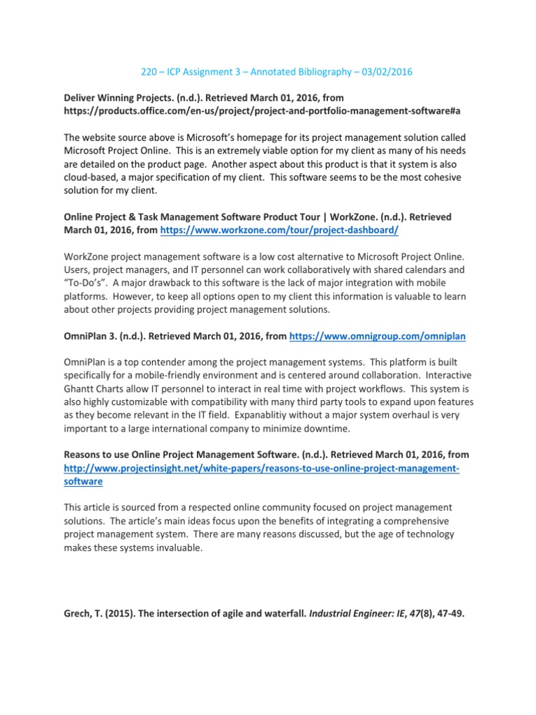 Annotated bibliography examples image