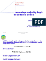 A Class of One-Step Majority Logic Decodable Codes: Presented by