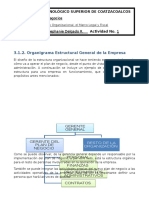 Organigrama Estructural de Una Empresa