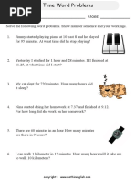 Elapsed Time Math Answer Key | PDF