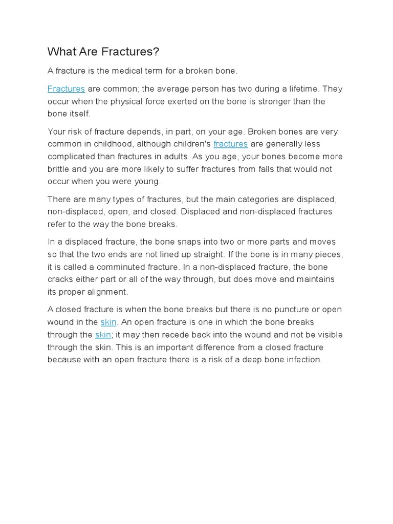 Fracture PDF Bone Medical Imaging