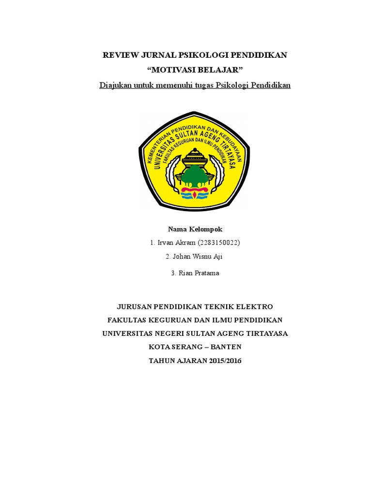 Review Jurnal Psikologi Pendidikan