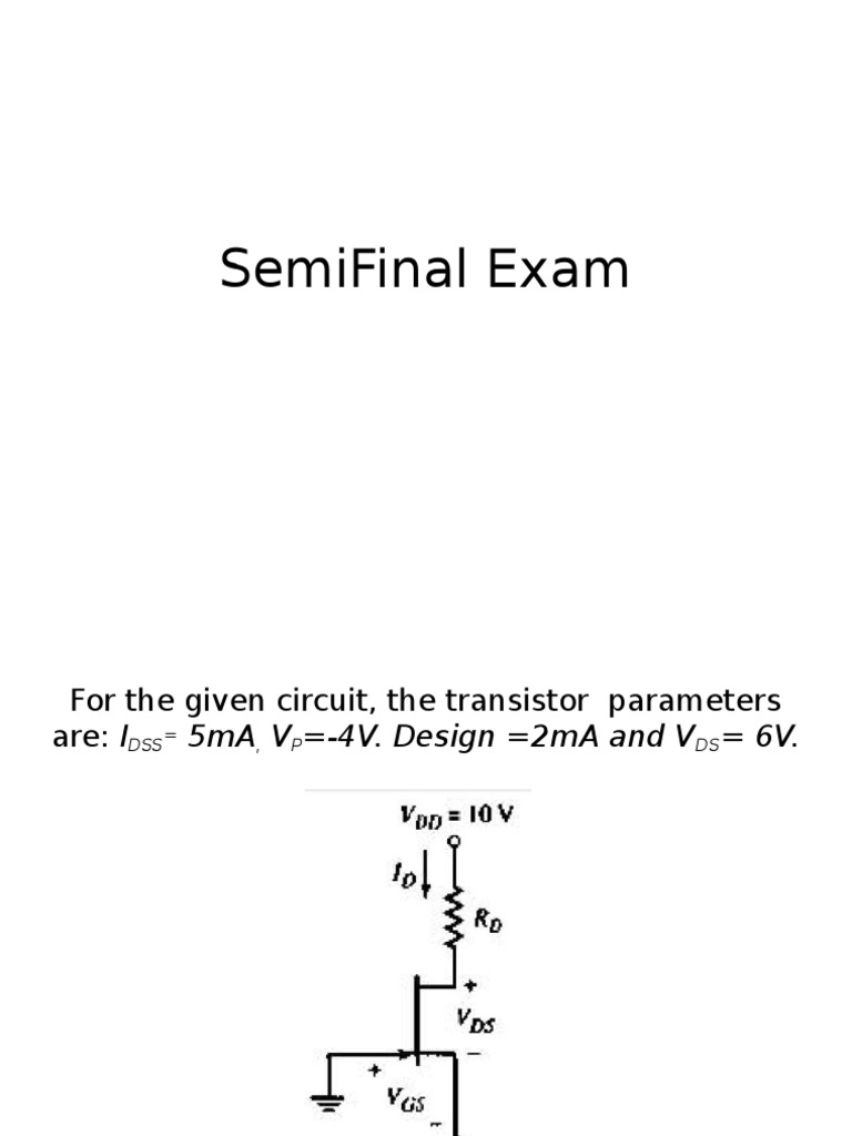 Transistor Circuit Design Exam Guide | PDF