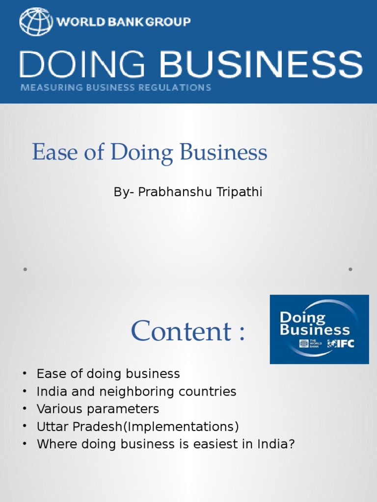 Ease of Doing Business in India | PDF | Economies | Business