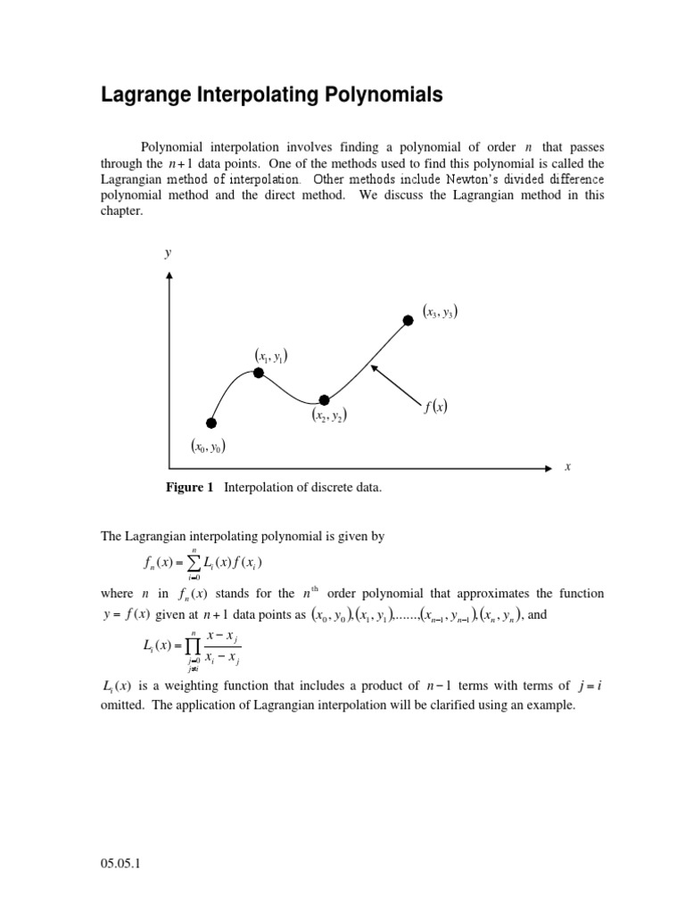 Lagrange Interpolating | Interpolation | Areas Of Computer Science
