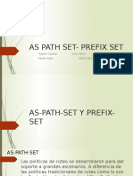 As Path Set - Prefix Set