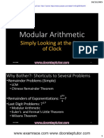 Modular Arithmetic Youtube Lecture Handouts