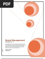 Download Assignment 7 - Brand Management by xee123 SN31052372 doc pdf