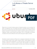 Cómo Cambiar El Idioma a Ubuntu Server Desde Un Terminal
