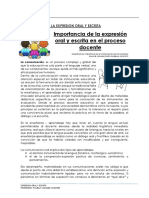 Importancia de La Comunicación Oral en El Proceso Docente