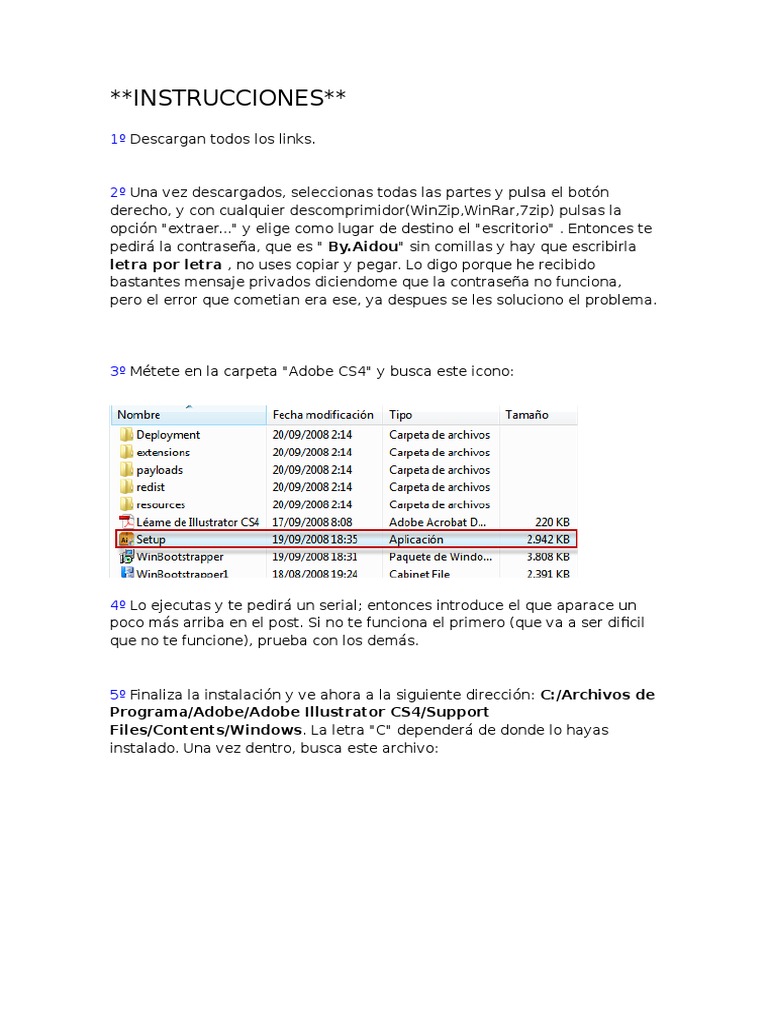 Instalación de Adobe Illustrator CS4 | PDF