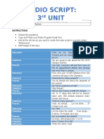 Radio Script: 3 Unit: Instructions