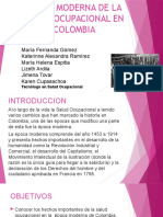 Epoca Moderna de La Salud Ocupacional en Colombia