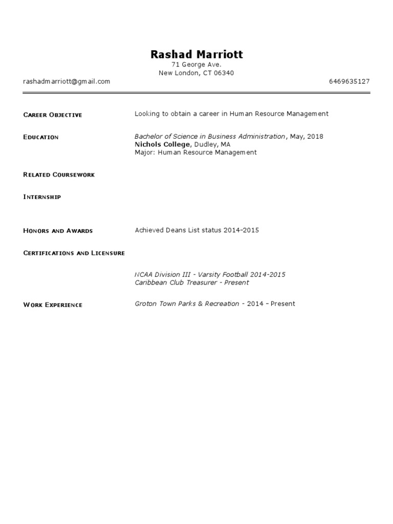 Human Resource Management Resume | PDF