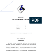 Asignatura Evaluacion Econ Financiera